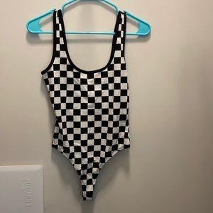 Checkered body suit